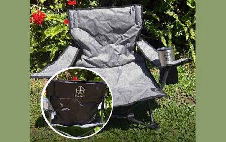 Sillón de camping con logo estampado