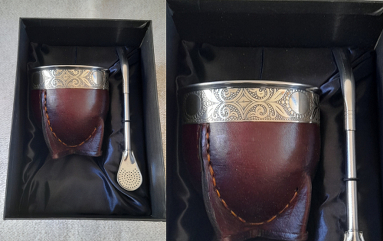Mate Imperial de cuero en estuche
